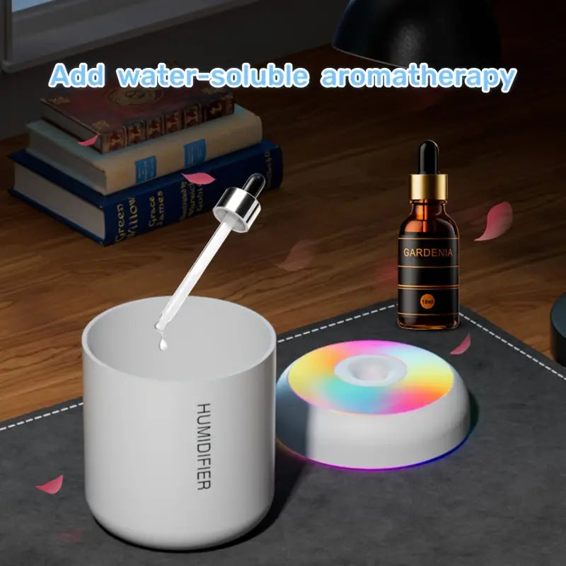 Mini Humidifier USB-Powered Diffuser - Colorful Lights & Aromatherapy, Compact 6.09oz, Perfect For Bedroom, Car, Home, Dorm Use