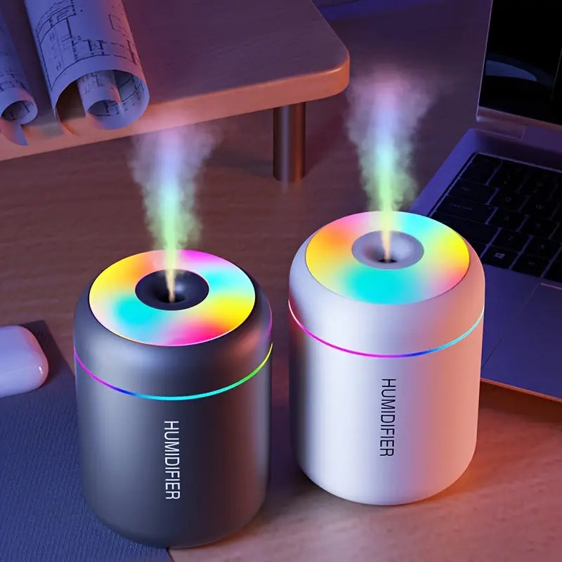 Mini Humidifier USB-Powered Diffuser - Colorful Lights & Aromatherapy, Compact 6.09oz, Perfect For Bedroom, Car, Home, Dorm Use