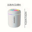 Mini Humidifier USB-Powered Diffuser - Colorful Lights & Aromatherapy, Compact 6.09oz, Perfect For Bedroom, Car, Home, Dorm Use