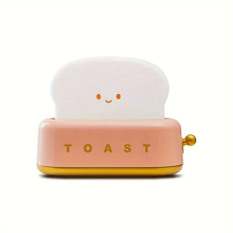 Cute Toaster Shape LED Table Lamp - 3000K USB Rechargeable Heartwarming Decorative Table Lamp, Toast Bread Night Light, Creative Design Bread Night Light Suitable For Kids Use Perfect Birthday Christmas Gift