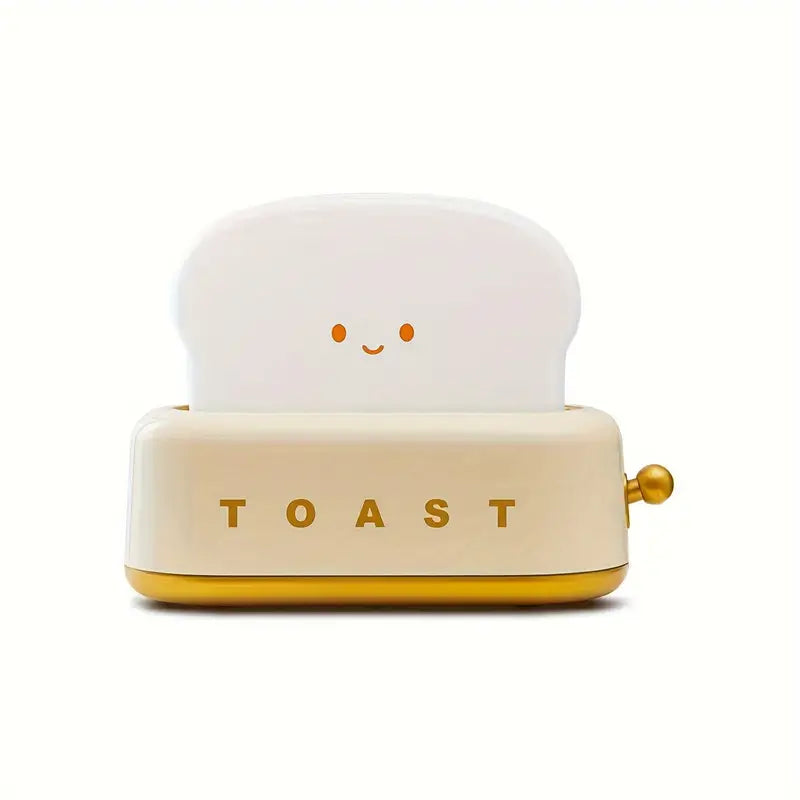 Cute Toaster Shape LED Table Lamp - 3000K USB Rechargeable Heartwarming Decorative Table Lamp, Toast Bread Night Light, Creative Design Bread Night Light Suitable For Kids Use Perfect Birthday Christmas Gift