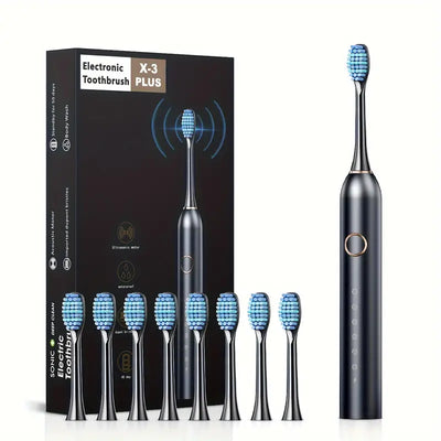 Electric Toothbrush Kit - Toothbrush With 8 Soft Bristles Brush Heads, Oral Care Toothbrush, Suitable For Male And Female At Home Travel Father's Day Gift Father's Day Gift