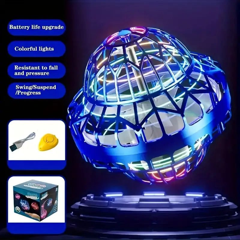 Hand-Controlled UFO Flying Ball Toy - Smart Sensing Hover Ball, Cosmic Saucer With Endless Tricks, Perfect For Outdoor Play, Party, Halloween, And Christmas Gifts, Durable Material